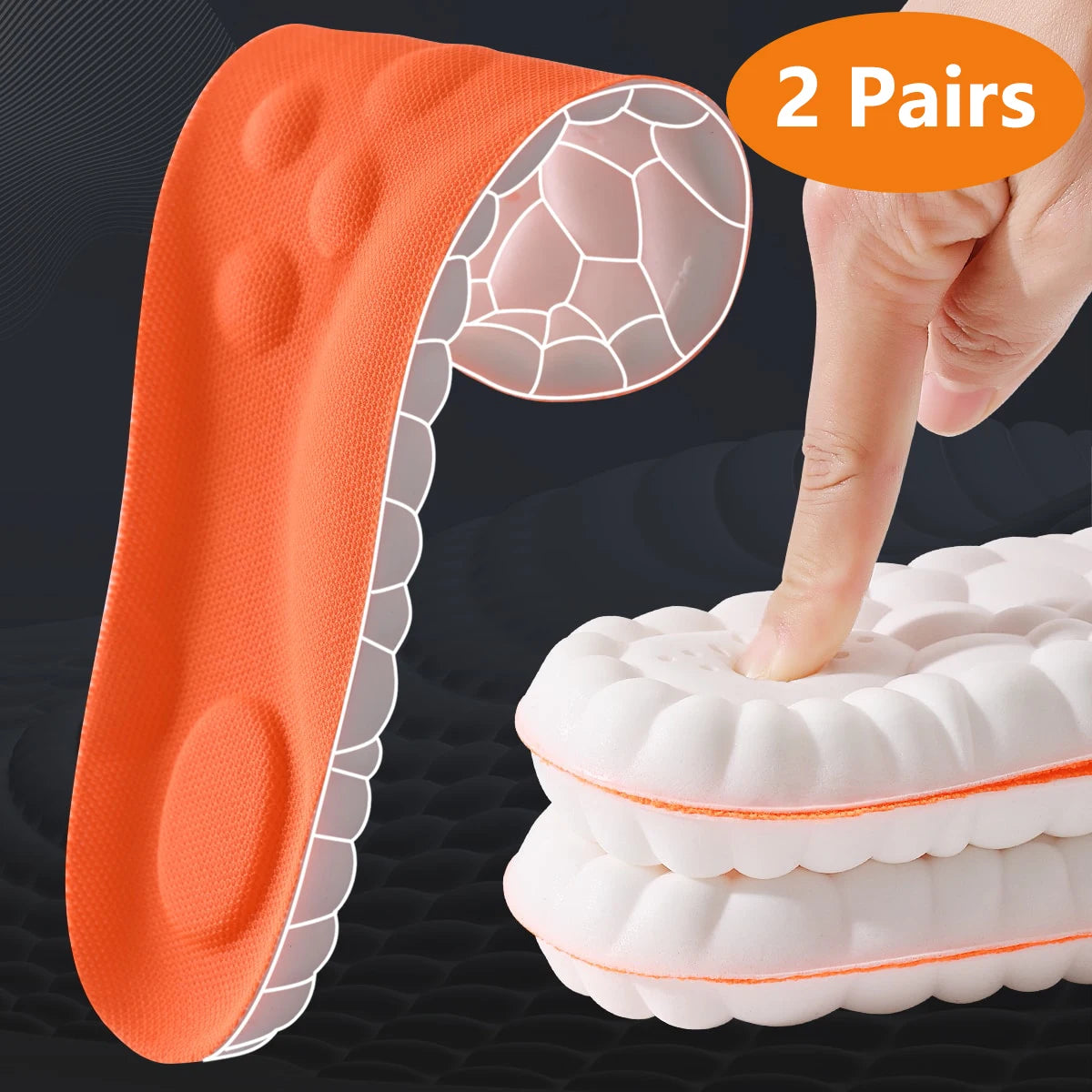 The 12-Hour Comfort Pad: Breathable Shock-Absorbing Arch Support Insoles