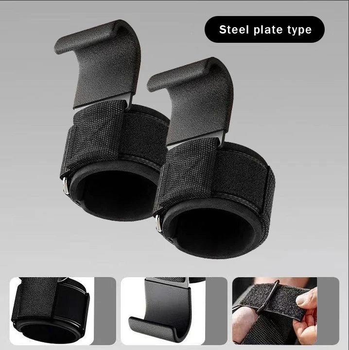 Elite Grip-Assist Lifting Hooks: Neoprene Padded Wrist Wraps for Powerlifting