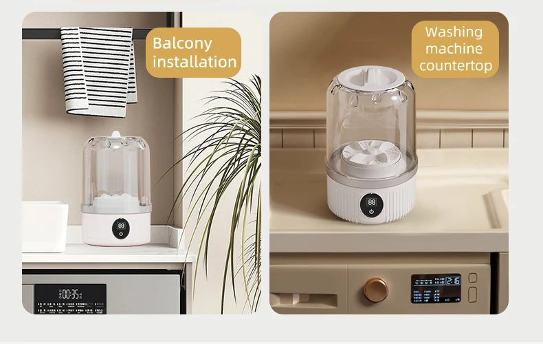 Miniature Wireless Washing Machine: Specialized Care for Underwear, Socks & Pet Wear