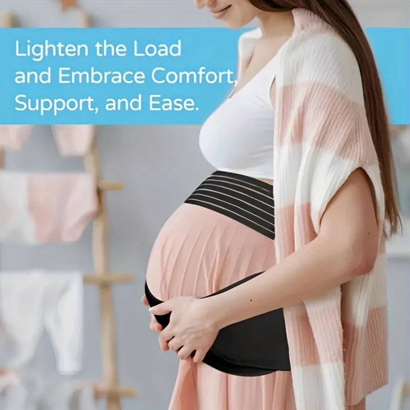 Adjustable Maternity Belly Band for Pregnancy – Lower Back & Abdomen Support Belt for Pain Relief