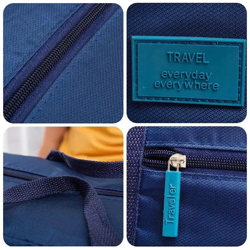 Foldable Carry-On: Water-Resistant Overnight Bag with Trolley Sleeve