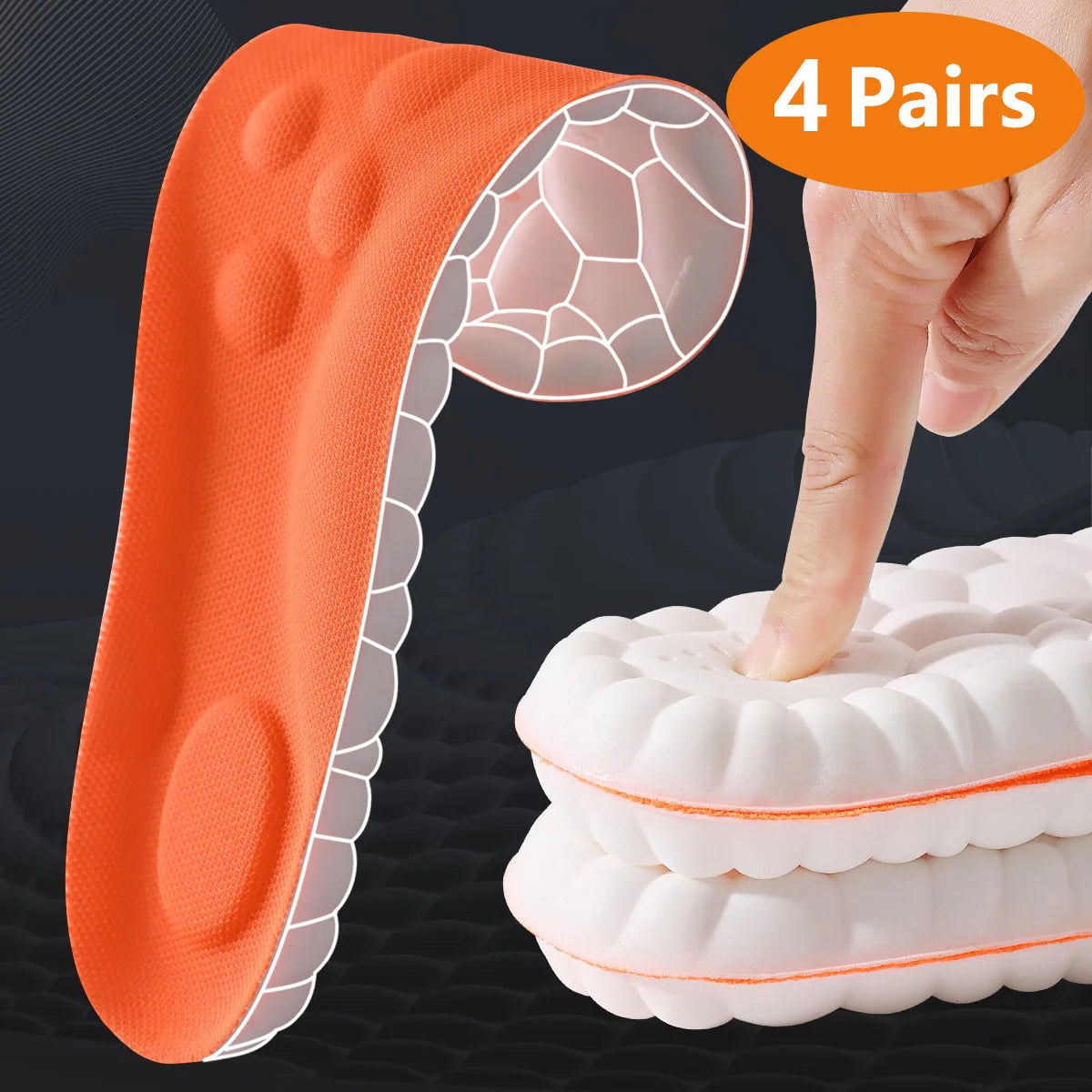 The 12-Hour Comfort Pad: Breathable Shock-Absorbing Arch Support Insoles
