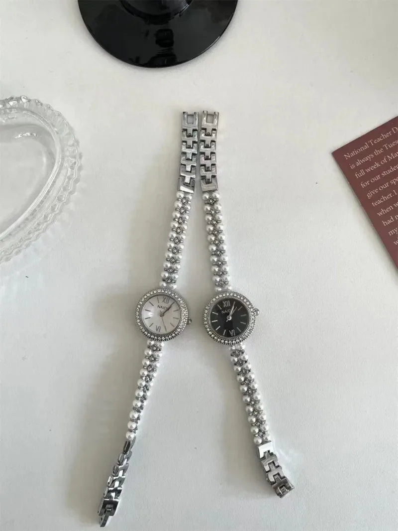 Pearl-Encrusted Luxury Women's Watch