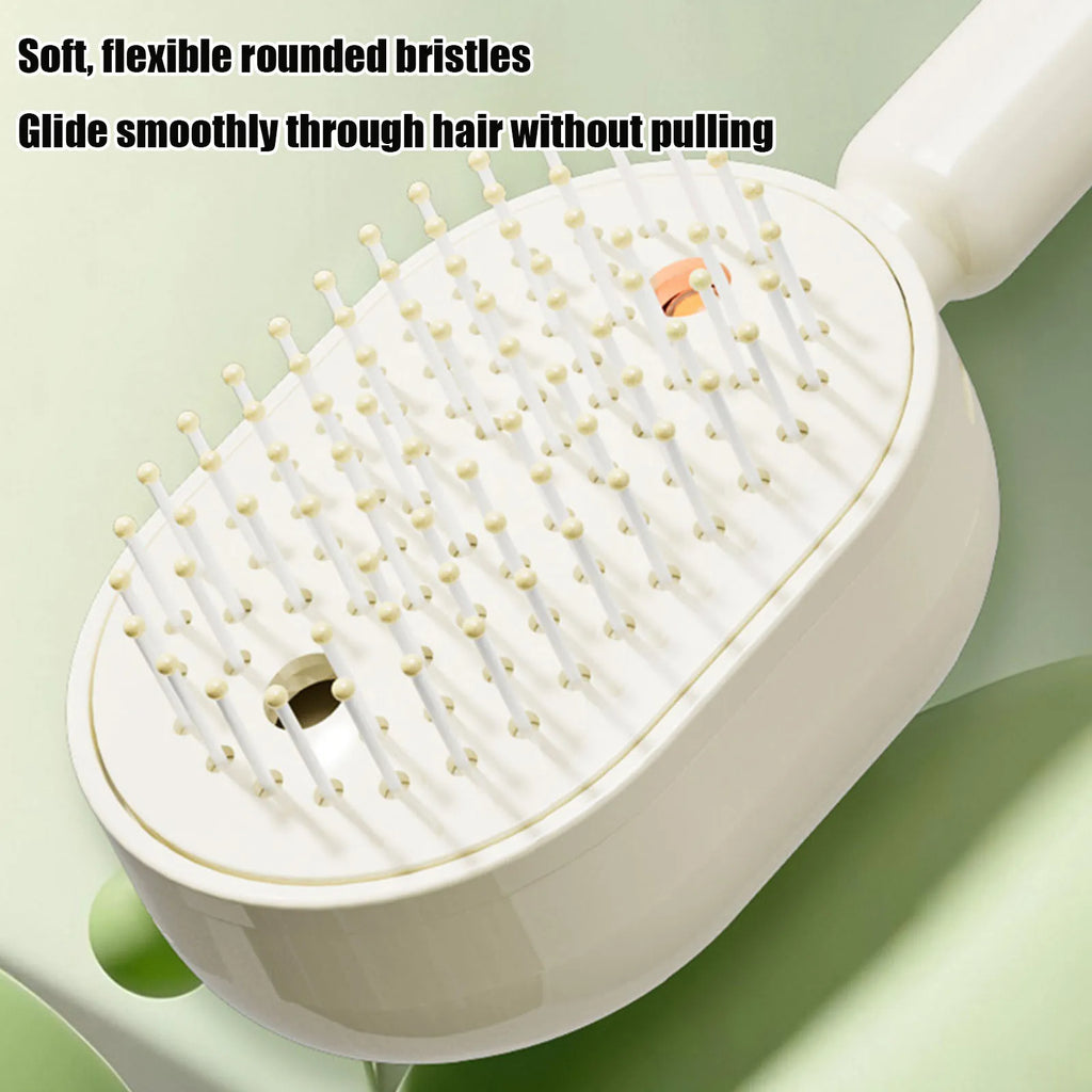 Electric Steam Hair Brush with Water Spray – USB-C Rechargeable Detangling & Anti-Frizz Brush