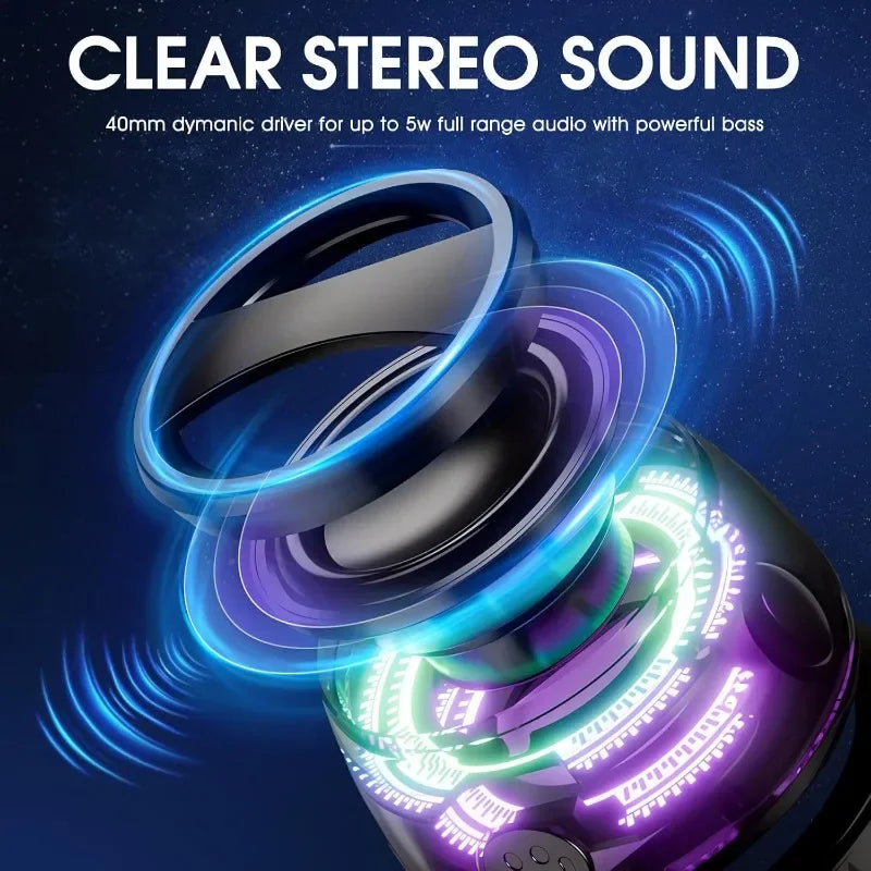 The Nomad Pod: Magnetic Bluetooth Travel Speaker with Pulsating RGB Glow