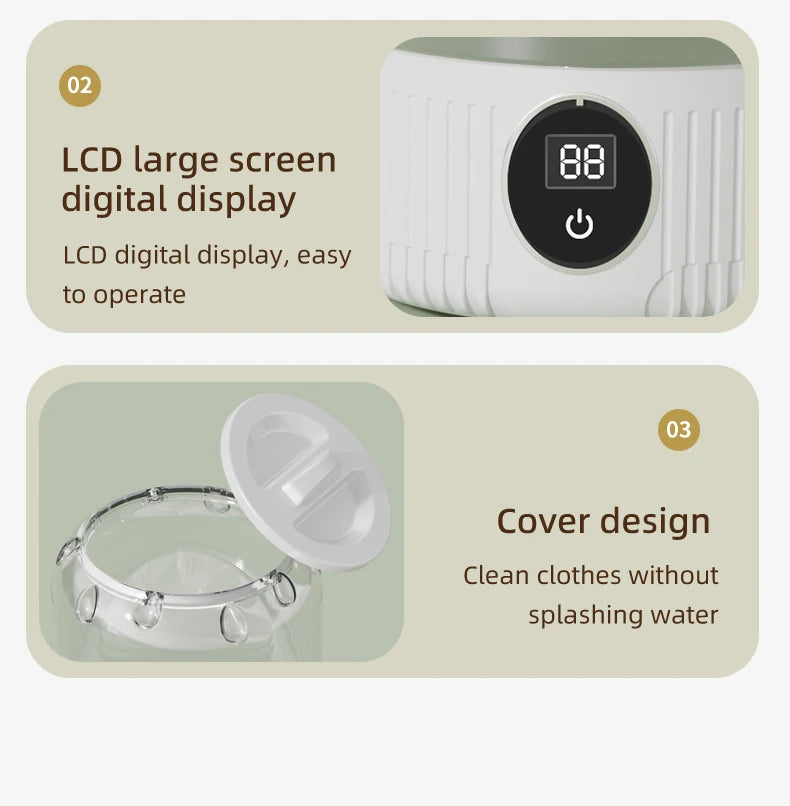 Miniature Wireless Washing Machine: Specialized Care for Underwear, Socks & Pet Wear