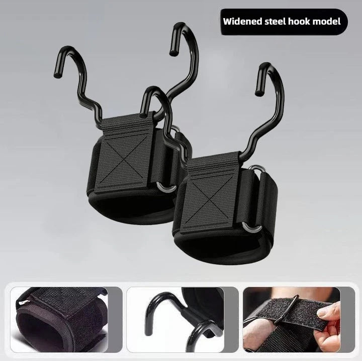 Elite Grip-Assist Lifting Hooks: Neoprene Padded Wrist Wraps for Powerlifting