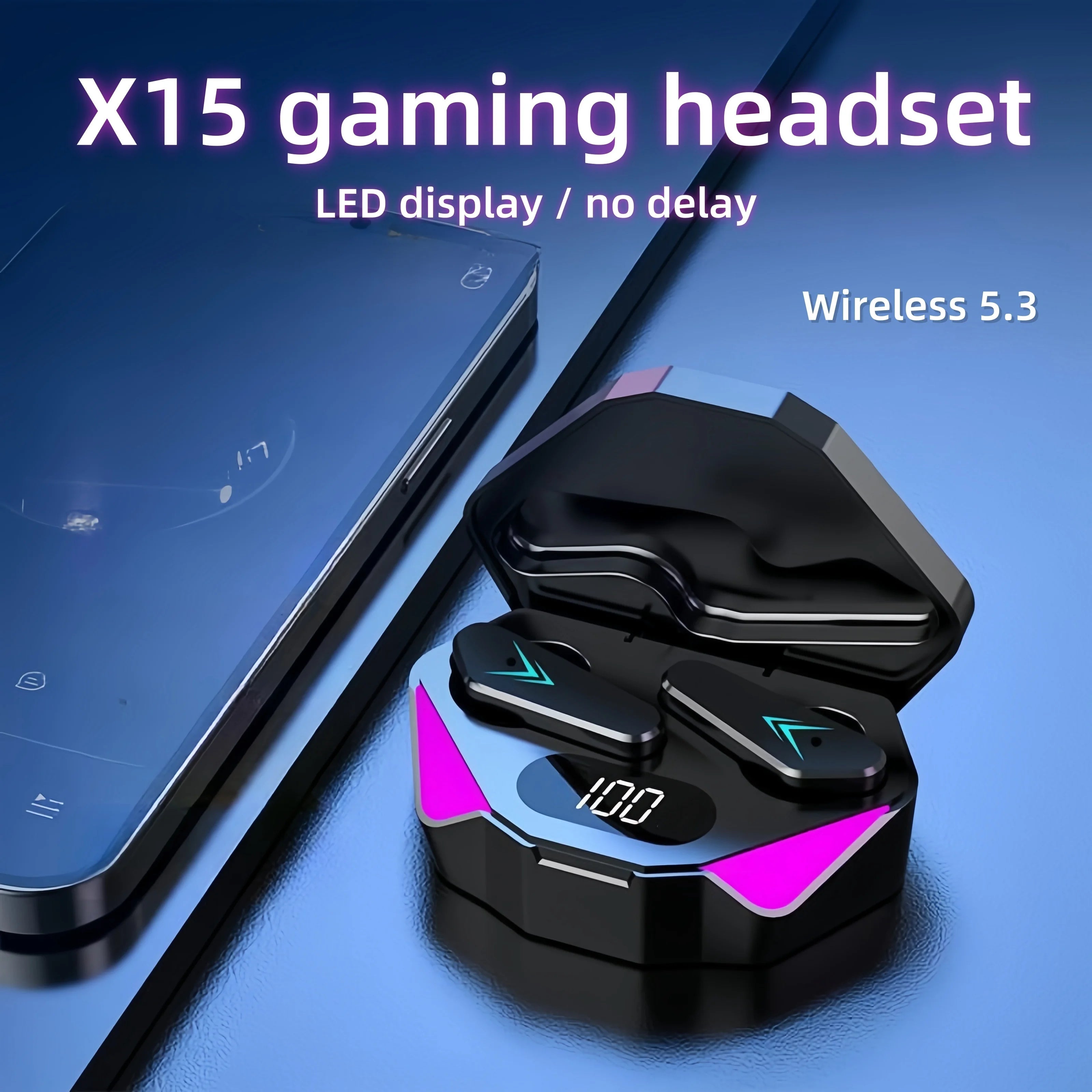 Wireless Bluetooth 5.3 Earbuds with Smart LED Power Display