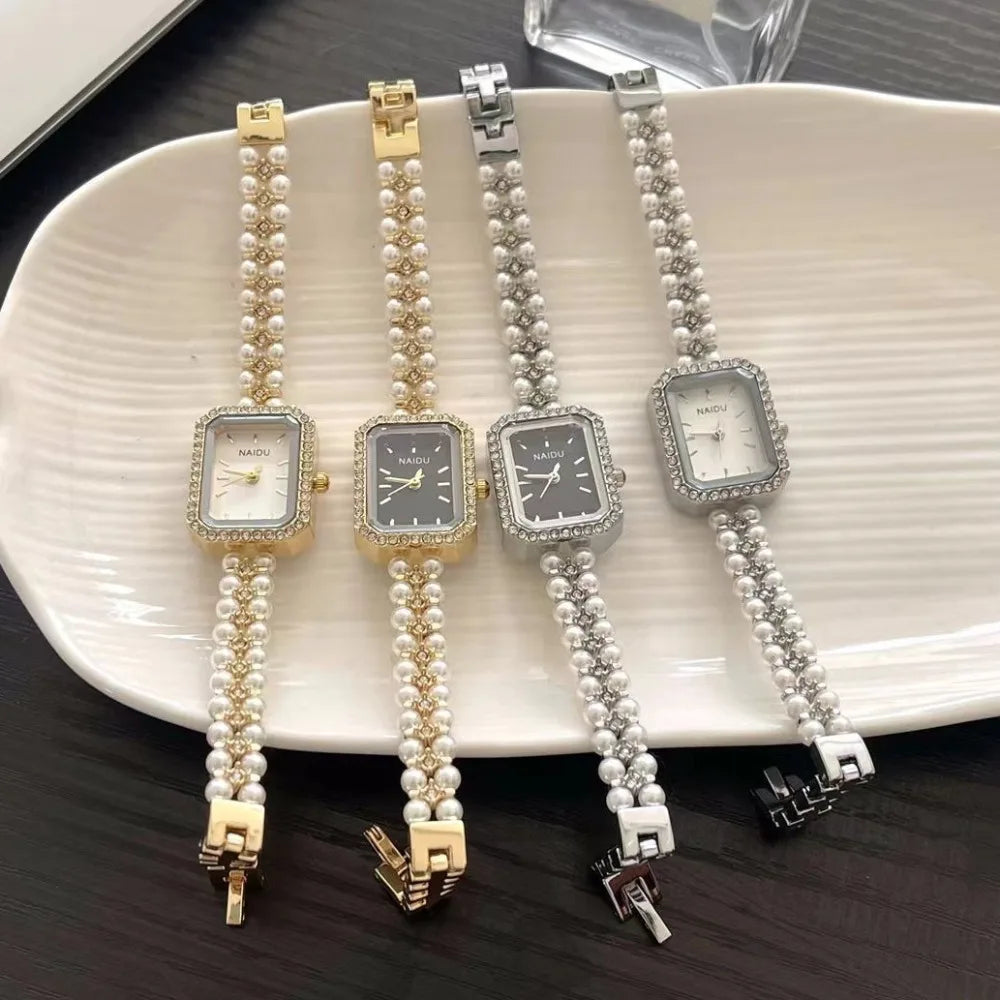 Pearl-Encrusted Luxury Women's Watch