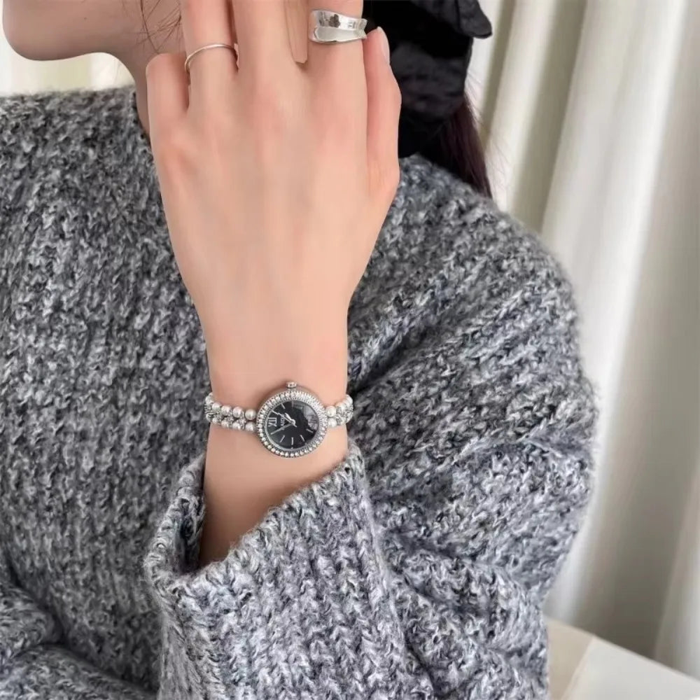 Pearl-Encrusted Luxury Women's Watch