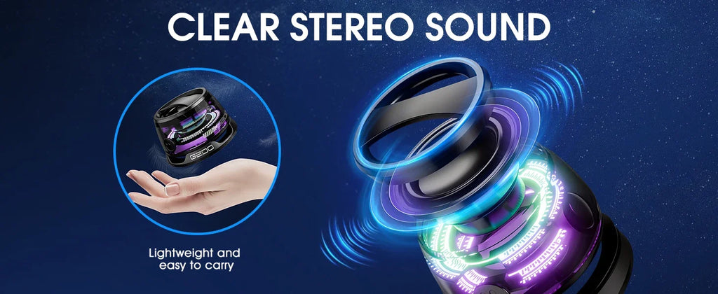 The Nomad Pod: Magnetic Bluetooth Travel Speaker with Pulsating RGB Glow