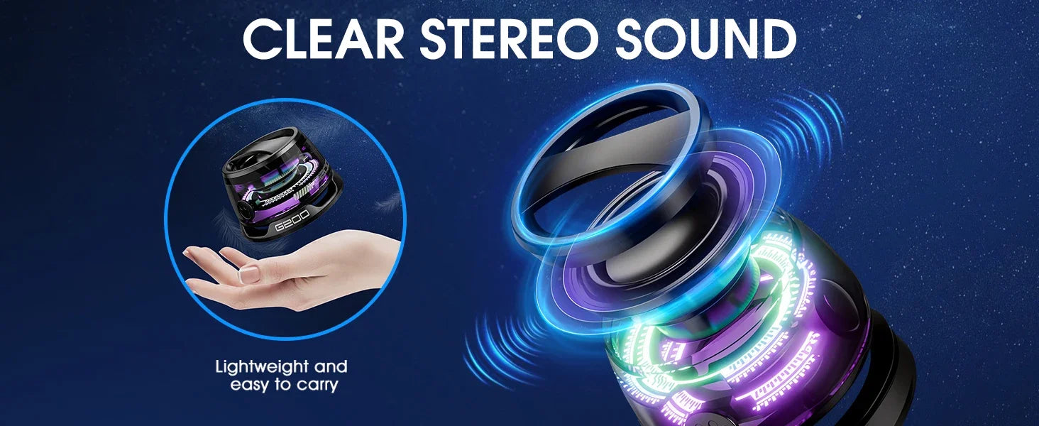 The Nomad Pod: Magnetic Bluetooth Travel Speaker with Pulsating RGB Glow