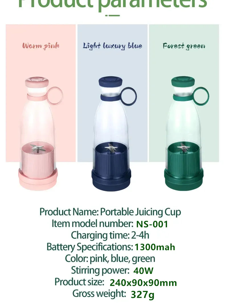 Portable Blender: USB-C Rechargeable Personal Juicer