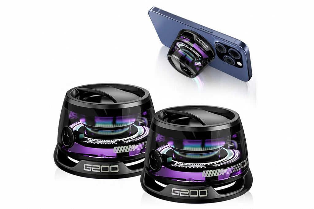 The Nomad Pod: Magnetic Bluetooth Travel Speaker with Pulsating RGB Glow