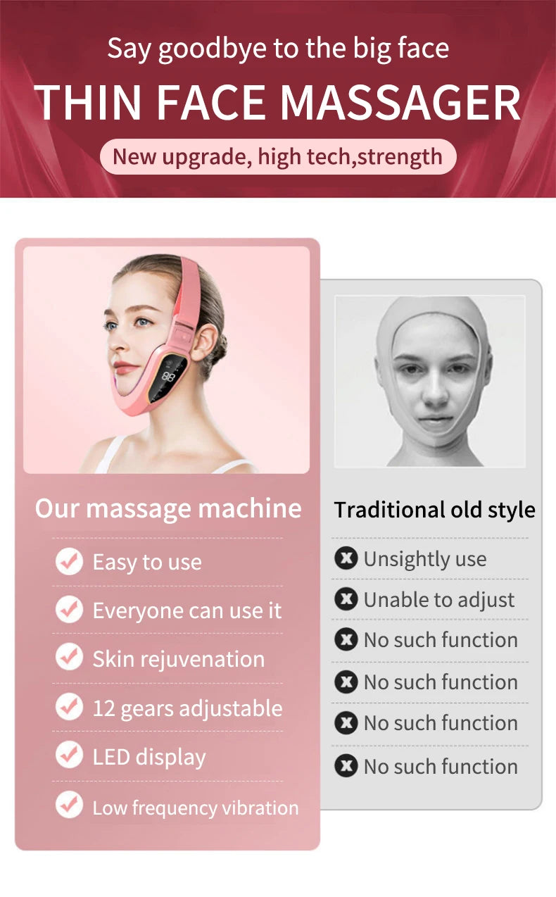 LED V-Face Lifting Massager – Photon Therapy & EMS Slimming Tool