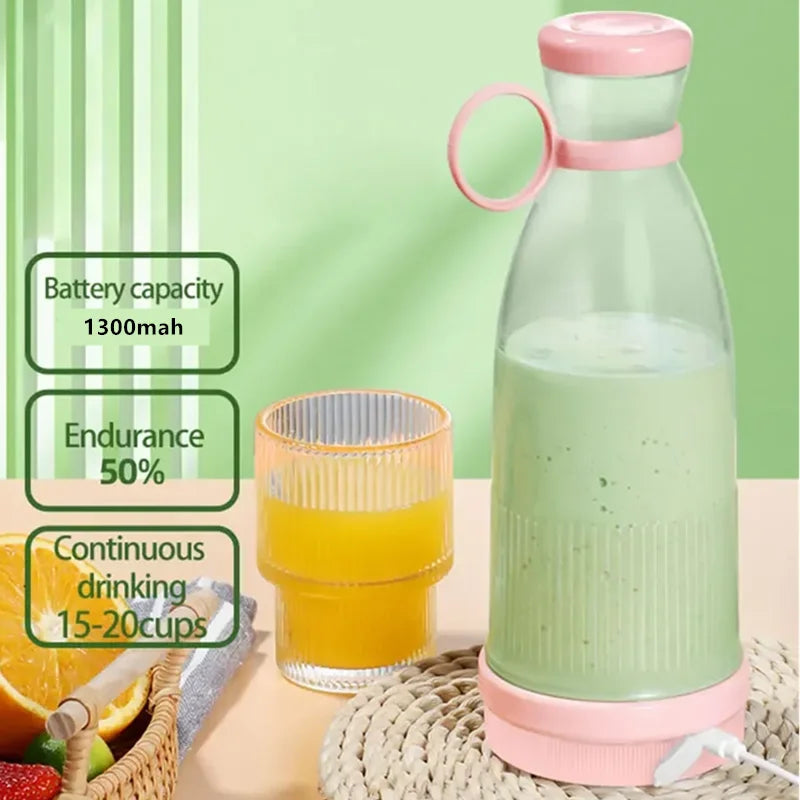 6-Blade Portable Blender: USB-C Rechargeable Personal Juicer
