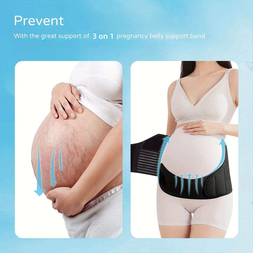 Adjustable Maternity Belly Band for Pregnancy – Lower Back & Abdomen Support Belt for Pain Relief