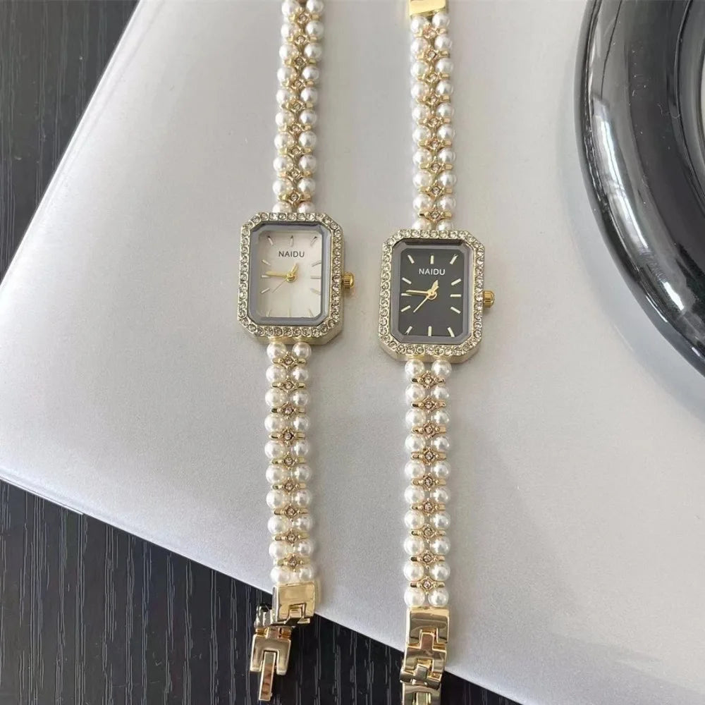 Pearl-Encrusted Luxury Women's Watch