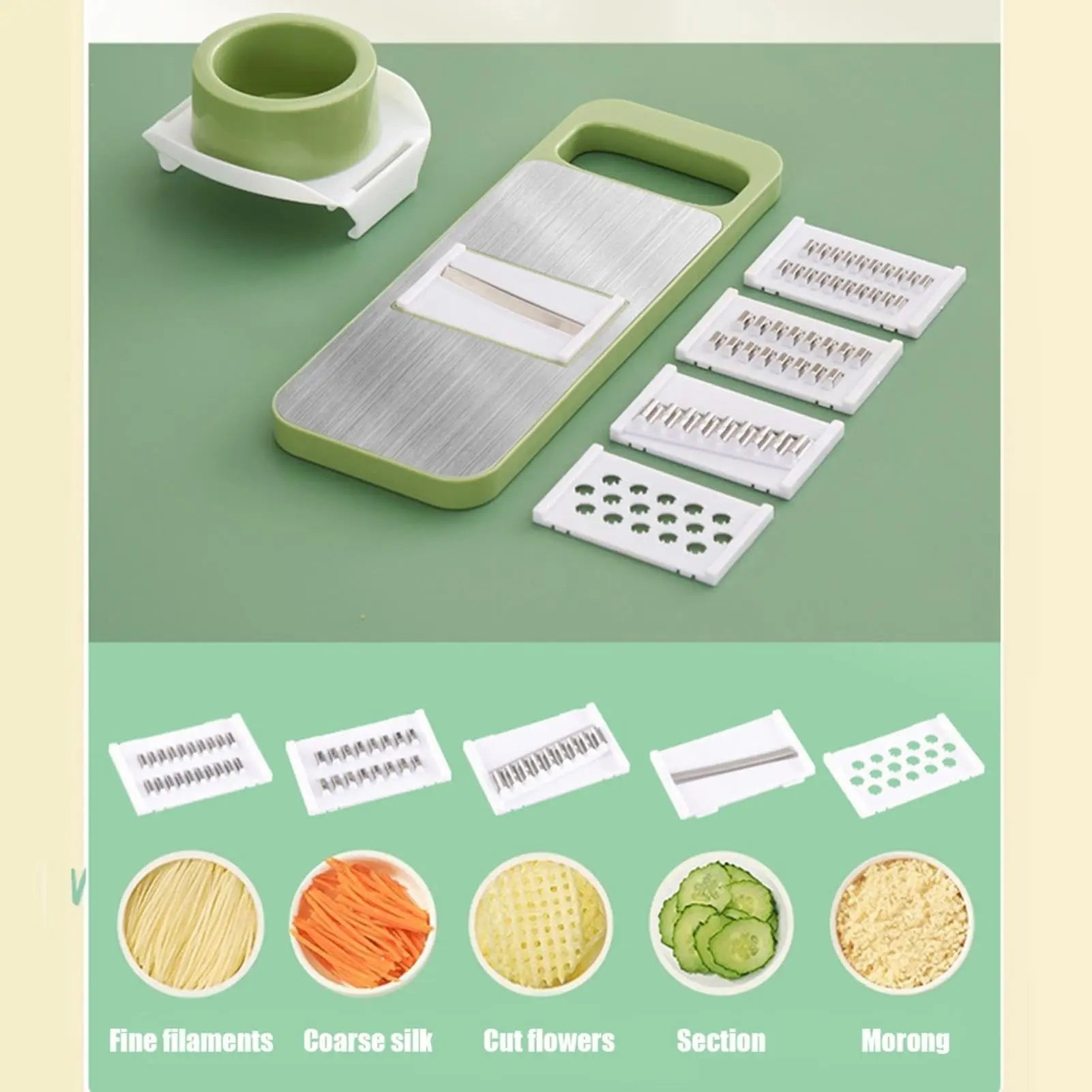One minute Salad Slicer: 9-in-1 Multi-Functional Vegetable Cutter & Grater