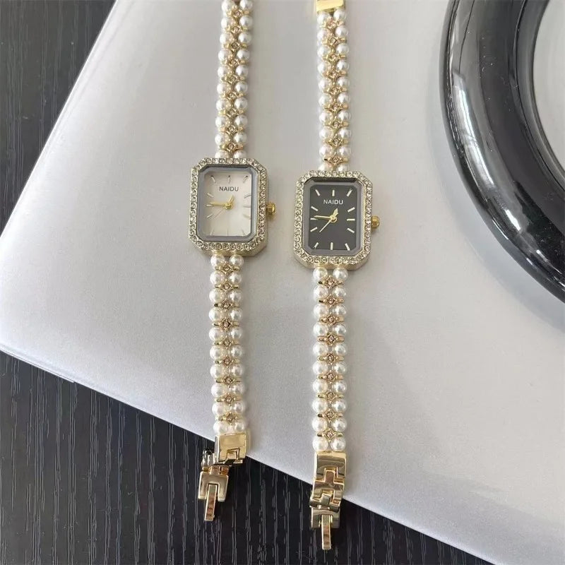 Pearl-Encrusted Luxury Women's Watch