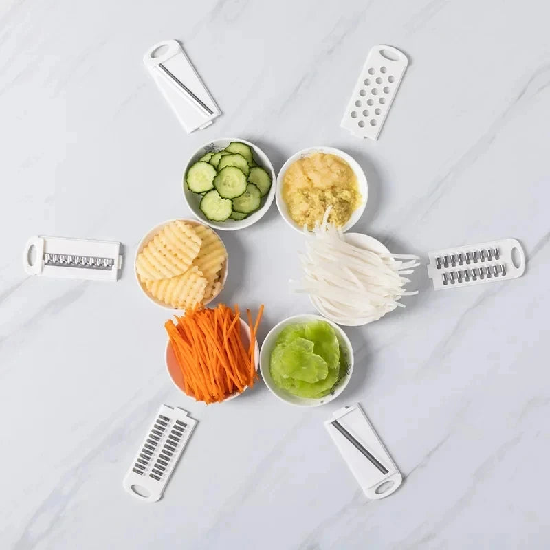 One minute Salad Slicer: 9-in-1 Multi-Functional Vegetable Cutter & Grater
