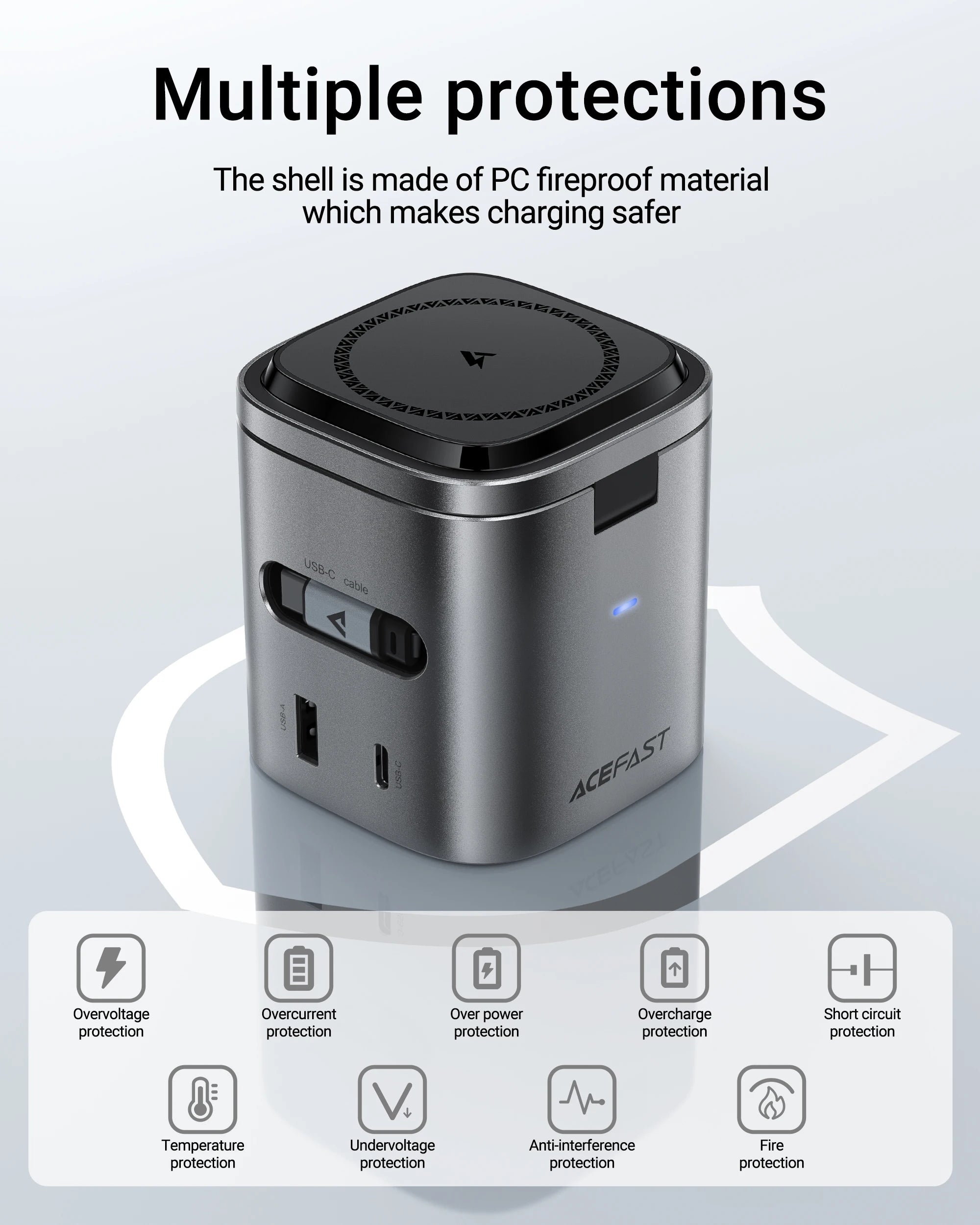 6-in-1 Desktop Power Hub: 15W Magnetic Wireless + PD65W Fast Charge