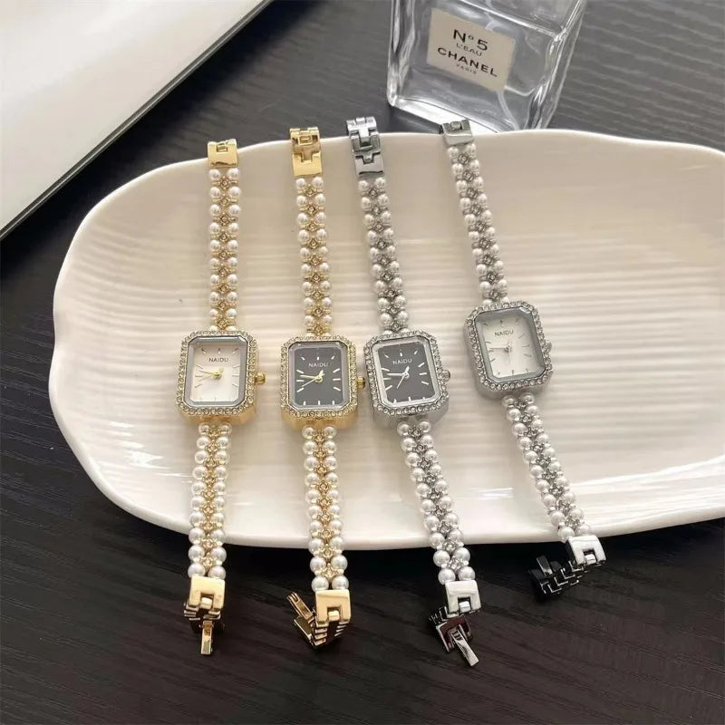 Pearl-Encrusted Luxury Women's Watch