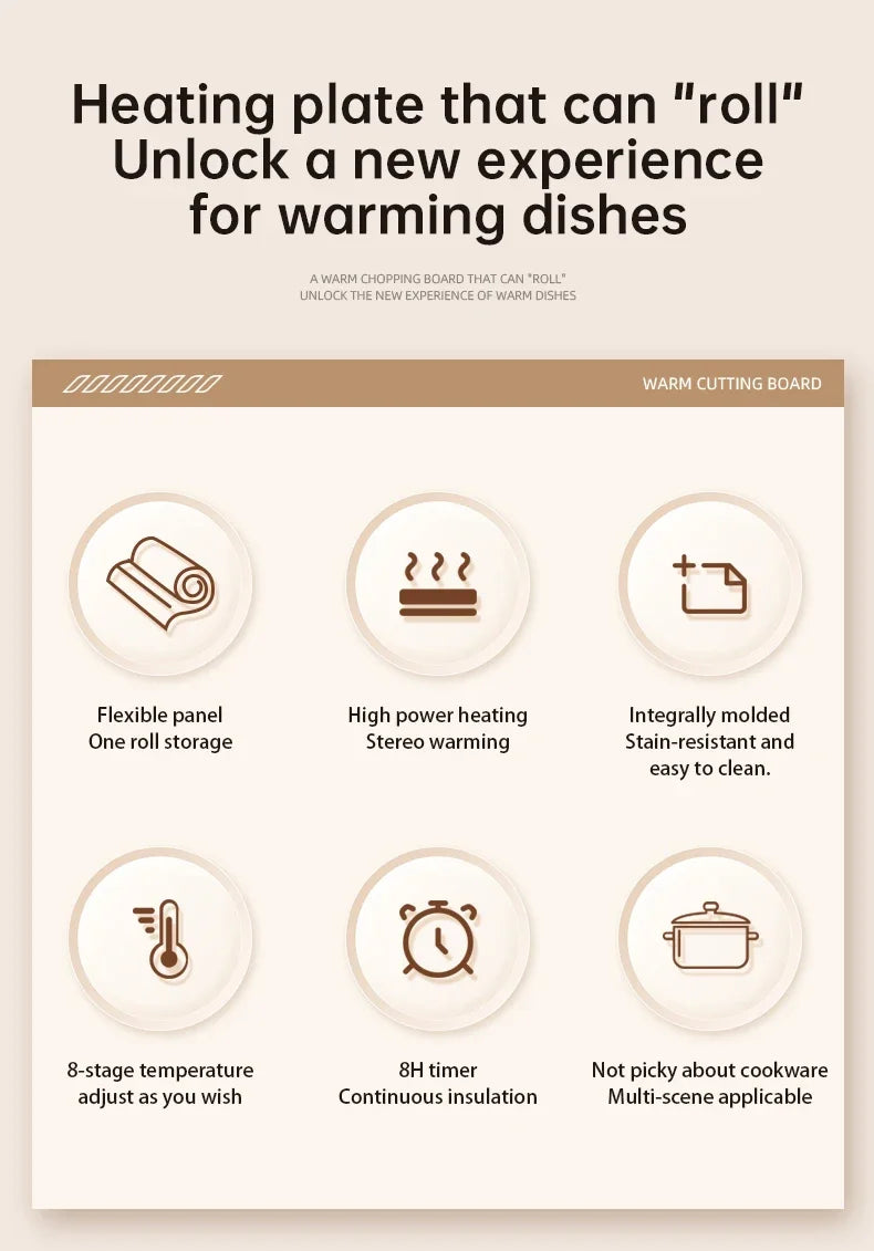 Modern Hostess Smart Electric Warming Tray: Portable, Fast-Heating Food Mat