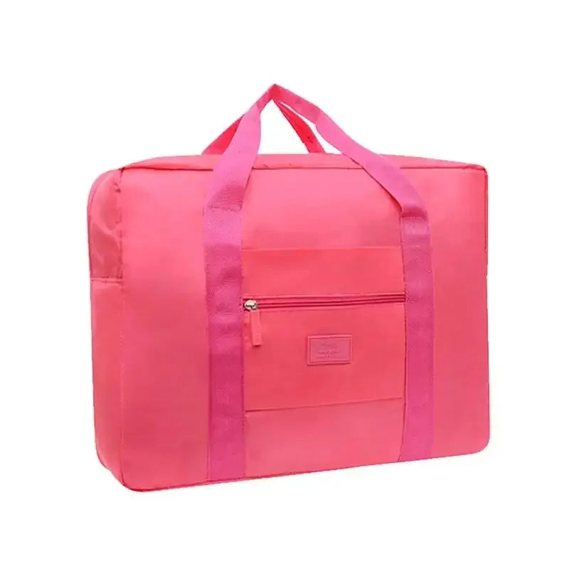 Foldable Carry-On: Water-Resistant Overnight Bag with Trolley Sleeve