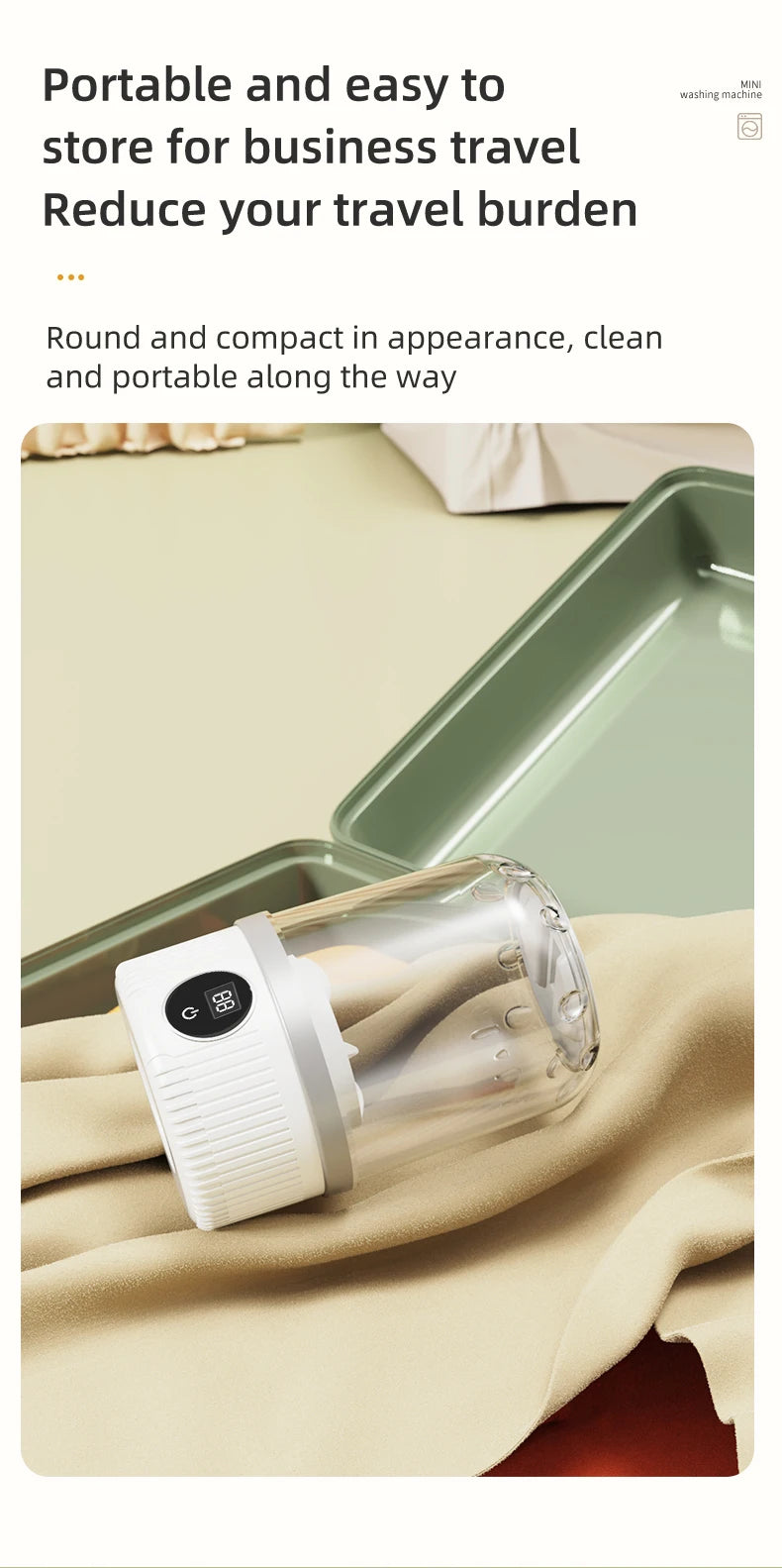 Miniature Wireless Washing Machine: Specialized Care for Underwear, Socks & Pet Wear