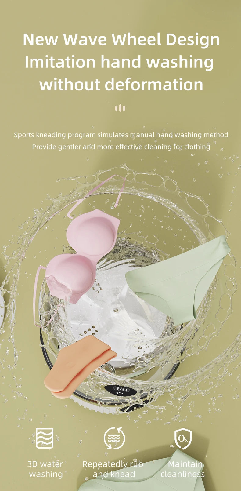 Miniature Wireless Washing Machine: Specialized Care for Underwear, Socks & Pet Wear