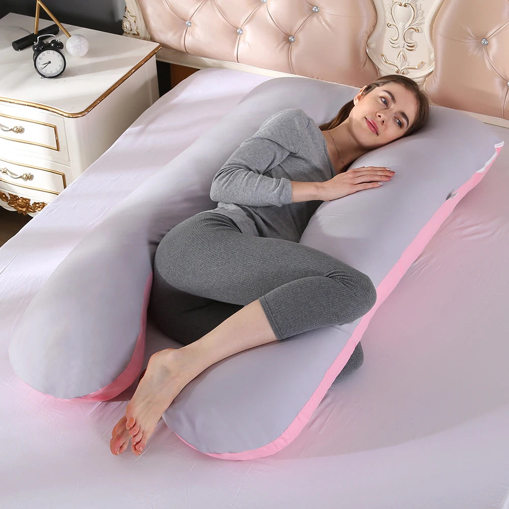 Premium Maternity & Nursing Pillow Case: Ultra-Soft Cotton U-Type Cover