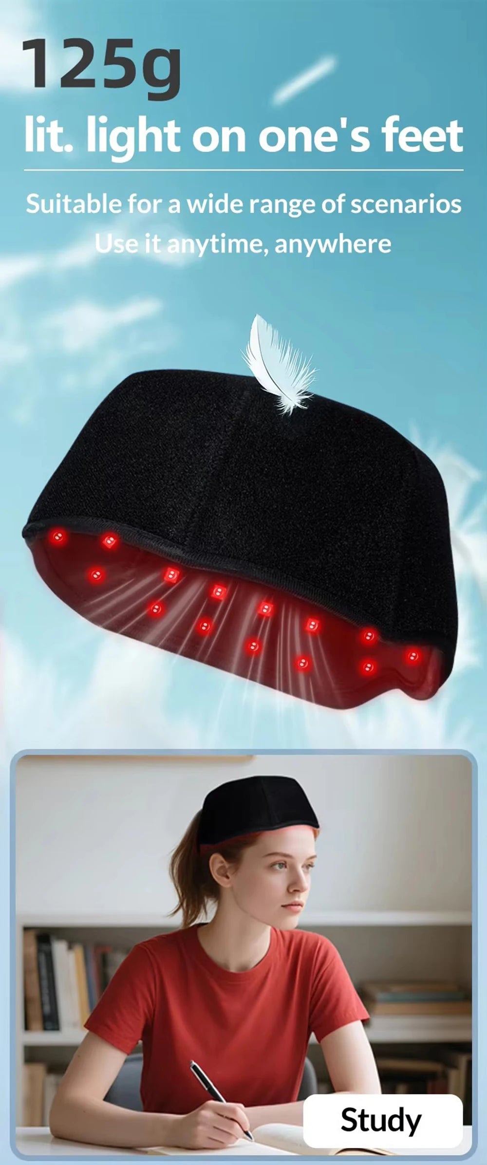 Red Light Therapy Cap for Hair Growth & Thinning – 660nm & 850nm Infrared LED Scalp Care Hat