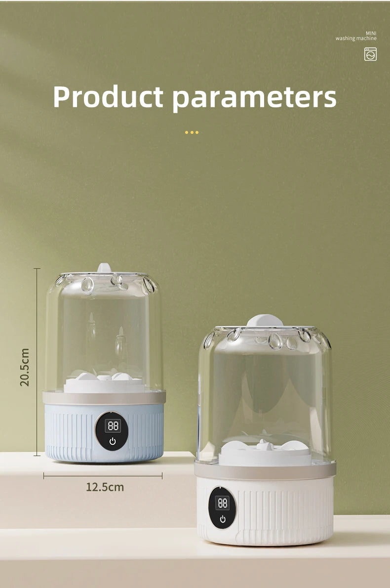 Miniature Wireless Washing Machine: Specialized Care for Underwear, Socks & Pet Wear